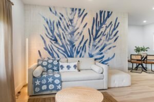 Home Coastal theme living area, White Box Interiors