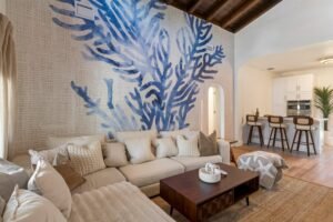 Coastal theme living area, White Box Interiors